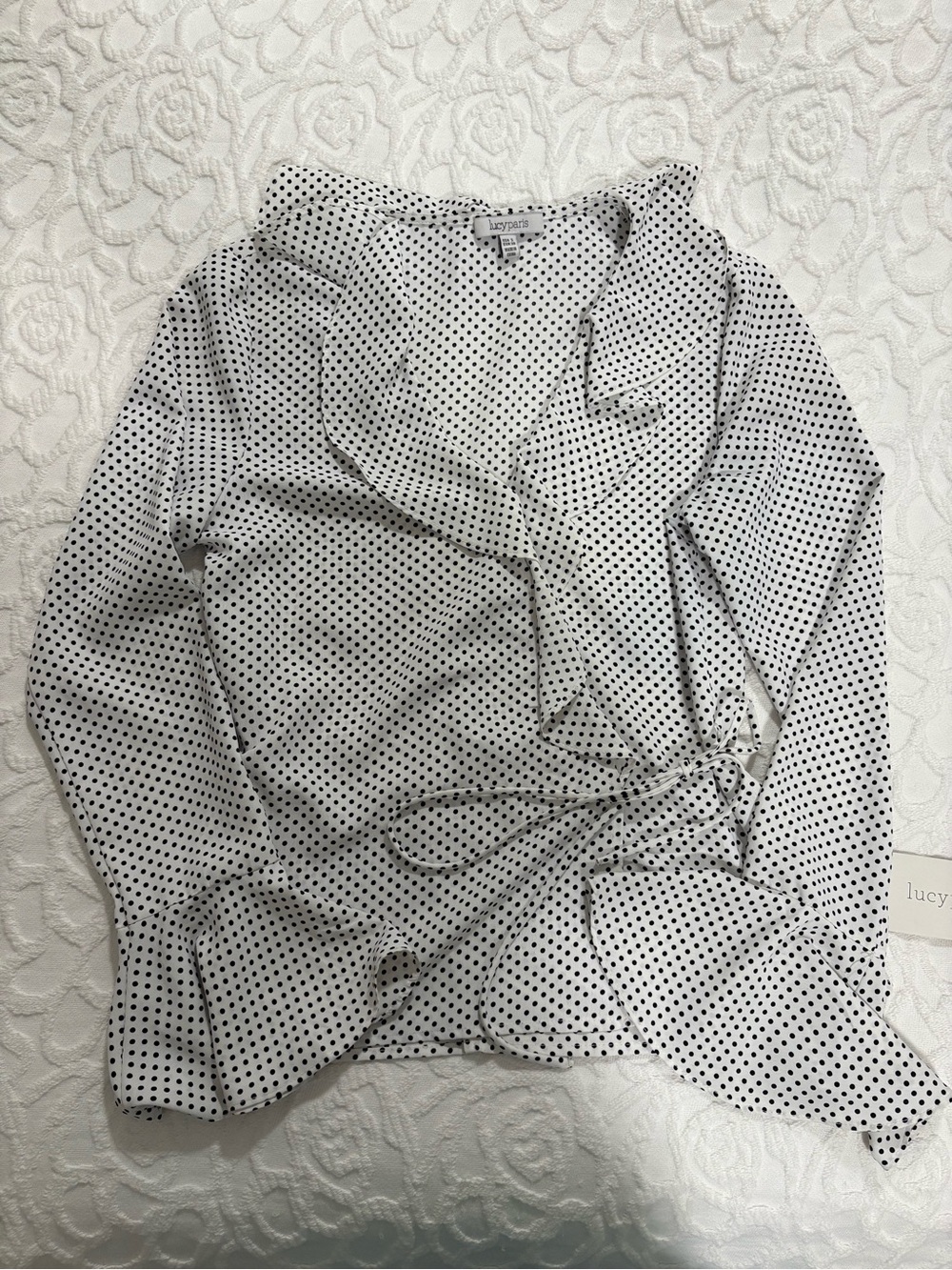 Lucy Paris Polka Dot Wrap Top
